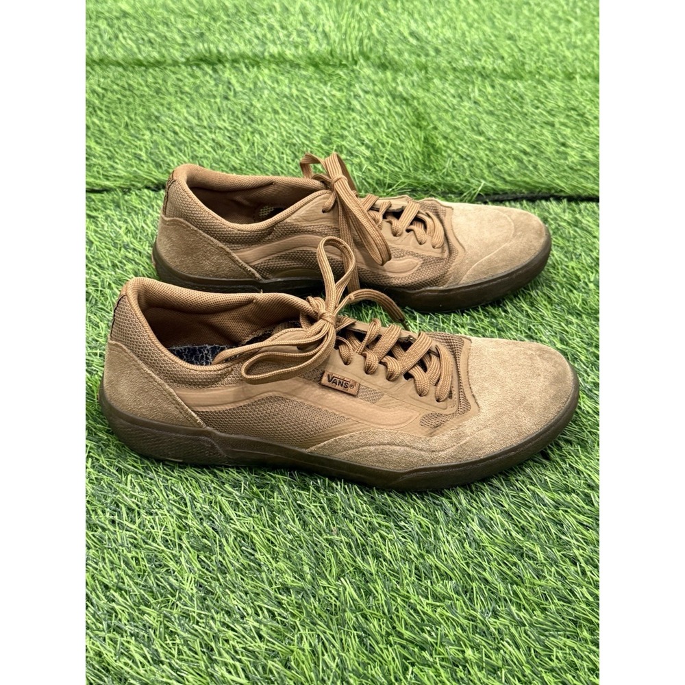 Vans Ave Tobacco Brown Gum Ultimate Waffle Skate Shoes Sneakers Men's Size 8